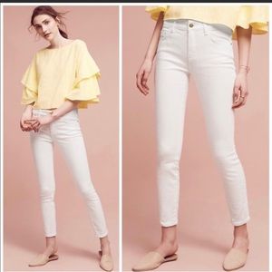 Pilcro & the Letterpress White Script Jeans